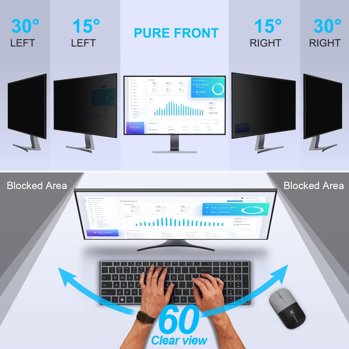 2 Pack 24 Inch Computer Privac - đánh giá và giá Privacy Filter 2Pack