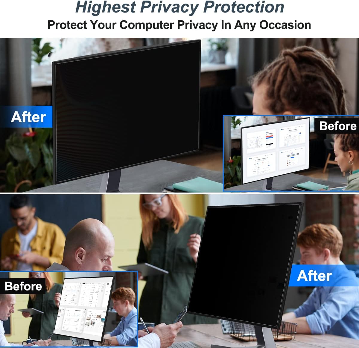 2 Pack 24 Inch Computer Privac - đánh giá và giá Privacy Filter 2Pack