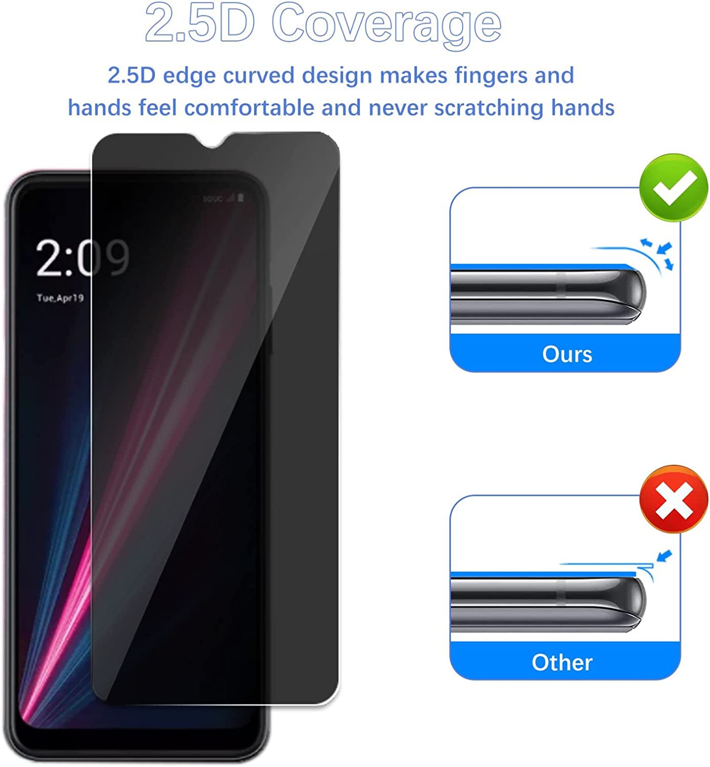 [2 Pack]Fit TCL 40 SE Privacy  - đánh giá và giá Privacy Filter 2Pack