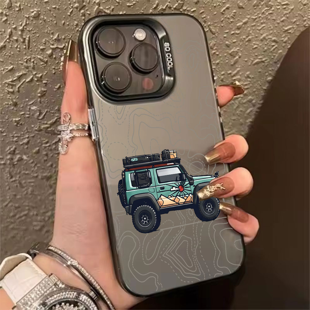 Simple Car Pattern Phone Case  - đánh giá và giá Apple Iphone 15 Pro Max