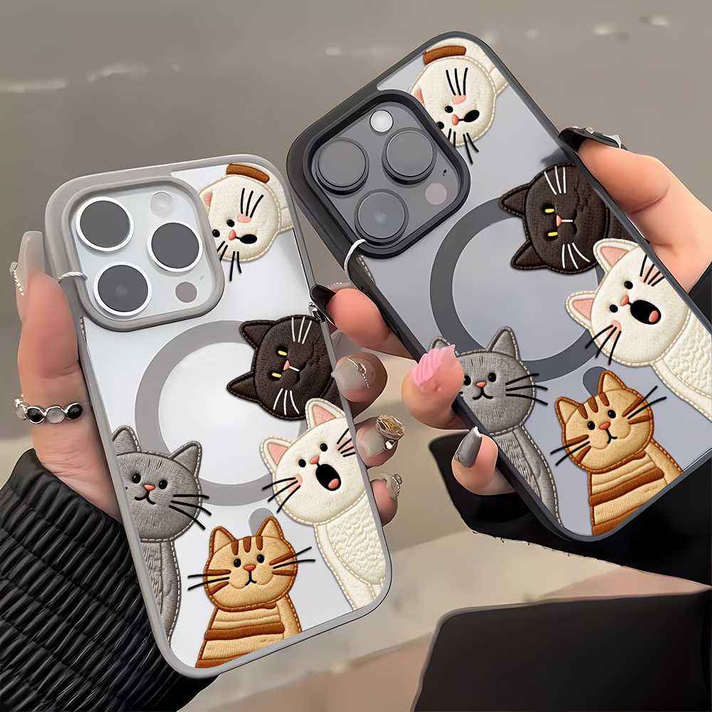 Cute Faux Embroidery Cat Phone - đánh giá và giá Apple Iphone 15 Pro Max