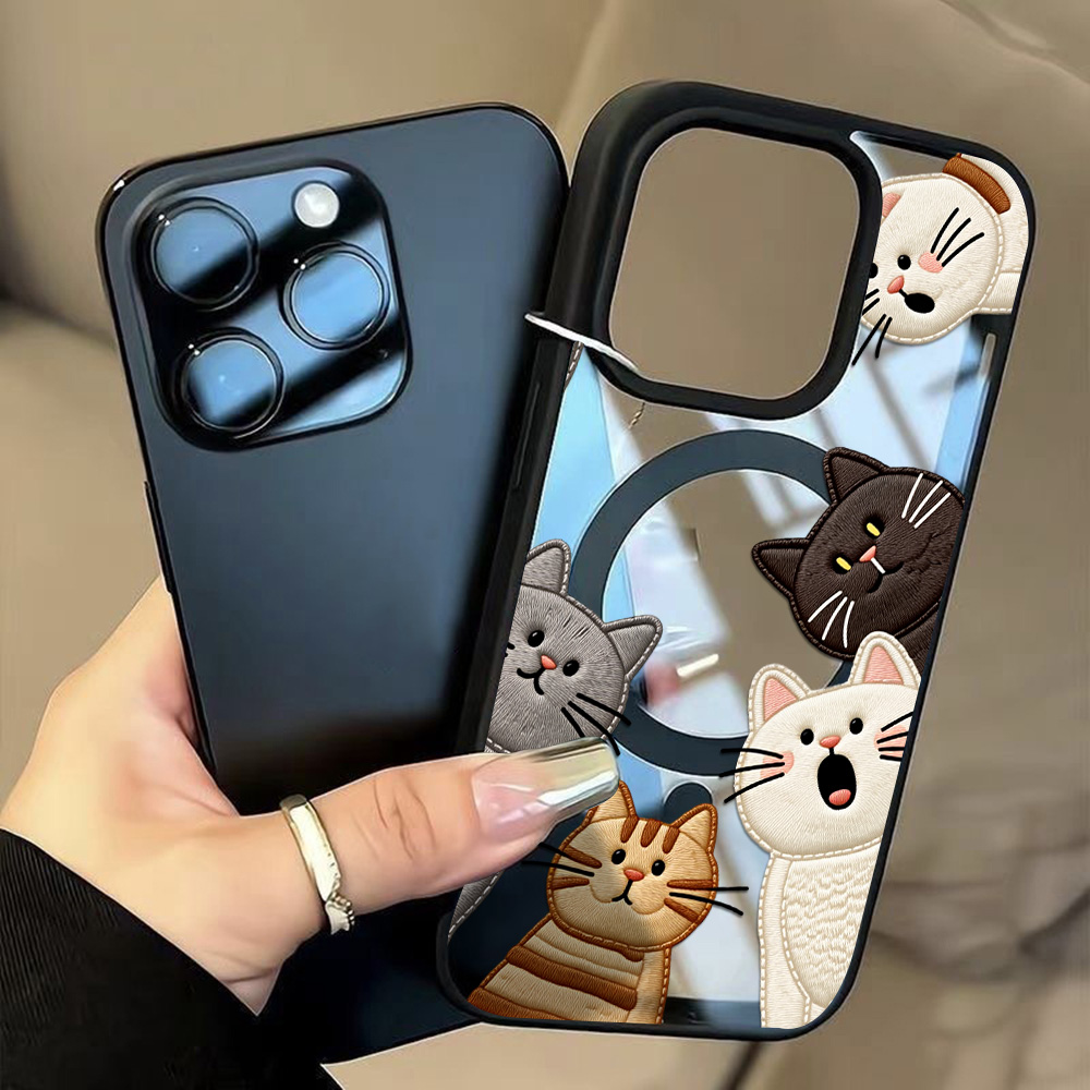 Cute Faux Embroidery Cat Phone - đánh giá và giá Apple Iphone 15 Pro Max